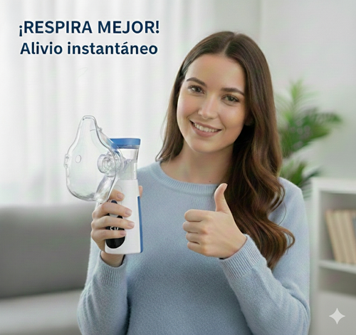 Nebulizador Portátil Pro -Alivio rápido para asma, bronquitis y alergias